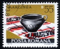 Stamp printed in Romania shows Marginea from the series Romanian pottery