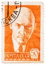 Stamp printed in Russia shows portrait of Vladimir Ilyich Lenin