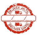 Stamp printed for shipping, deliver until