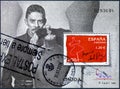 A stamp printed in spain showing the famous Spanish designer JesÃ¯Â¿Â½s del Pozo