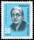 Stamp printed by Turkey, shows Halide Edip Adivar writer