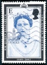 Stamp printed in UK shows portrait of Queen Elizabeth the Queen Mother, Duchess of York