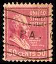 Stamp printed in United States. Displays William Howard Taft