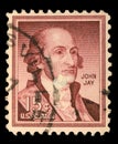 Stamp printed in USA from the `Liberty` issue shows John Jay Royalty Free Stock Photo