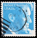 Stamp printed in USA, shows Robert Kennedy