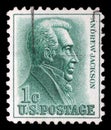 Stamp printed in USA shows 7th President Andrew Jackson Royalty Free Stock Photo