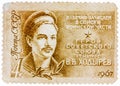 Stamp printed in the USSR shows Hero of the Soviet Union Able Sailor Khodyrev