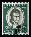 Stamp printed in Venezuela shows Alexander von Humboldt