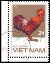 Stamp printed in Vetnam shows Ri rooster