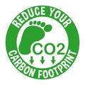 Stamp of Reduce Your Carbon Footprint