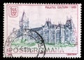 ROMANIA - CIRCA 1968: a 1.55 lei stamp from Romania shows image of the Palace of Culture at Jassy, from the historic monuments se