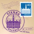 Stamp set Vienna Royalty Free Stock Photo