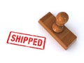 Stamp shipped Royalty Free Stock Photo