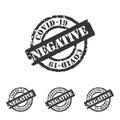 Coronavirus Covid-19 Diagnosis Test Result Negative Stamp