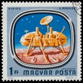 Stamp shows Space Probes to Mars and Venus