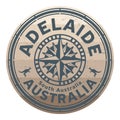 Stamp with the text Adelaide Australia written inside the stamp