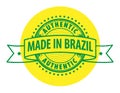 Stamp with the text Authentic, Made in Brazil