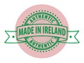 Stamp with the text Authentic, Made in Ireland