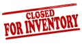 Closed for inventory Royalty Free Stock Photo
