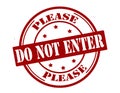 Do not enter Royalty Free Stock Photo