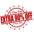 Extra ninety percent off Royalty Free Stock Photo