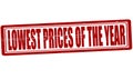 Lowest prices of the year Royalty Free Stock Photo