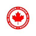 Stamp with text made in Canada