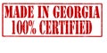 Made in Georgia one hundred percent certified