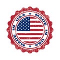 Stamp with text made in USA Royalty Free Stock Photo