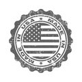 Stamp with text made in USA. Royalty Free Stock Photo
