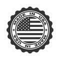 Stamp with text made in USA Royalty Free Stock Photo