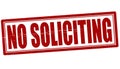 No soliciting Royalty Free Stock Photo