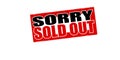 Sorry sold out Royalty Free Stock Photo