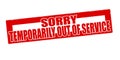 Sorry temporarily out of service Royalty Free Stock Photo