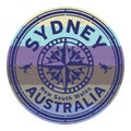 Stamp with the text Sydney Australia written inside the stamp