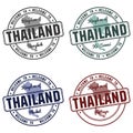 Stamp with Thailand map made in phuket samui bangkok Royalty Free Stock Photo