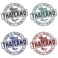 Stamp with Thailand map vector Royalty Free Stock Photo