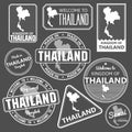 Stamp with Thailand map vector Royalty Free Stock Photo