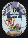 Stamp Toy Story charachters Royalty Free Stock Photo