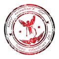 Stamp for Valentine's Day Royalty Free Stock Photo