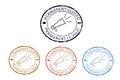 Set Stamp Vector Circle Permanent Closed Royalty Free Stock Photo