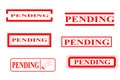 Set stamp vector rectangle pending Royalty Free Stock Photo
