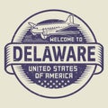 Stamp Welcome to Delaware, United States
