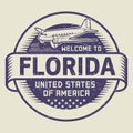 Stamp Welcome to Florida, United States