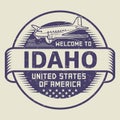 Stamp Welcome to Idaho, United States