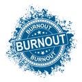 blue Stamp with word burnout inside, vector illustration