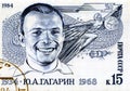 Stamp With Yuri Gagarin Royalty Free Stock Photo