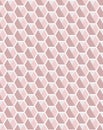 Hexagons geometric seamless repeat pattern vector in light pink and grey tones