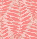 Coral Seamless vector pattern repeat with leaves fantasy