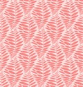 Coral Seamless vector pattern repeat with leaves fantasy